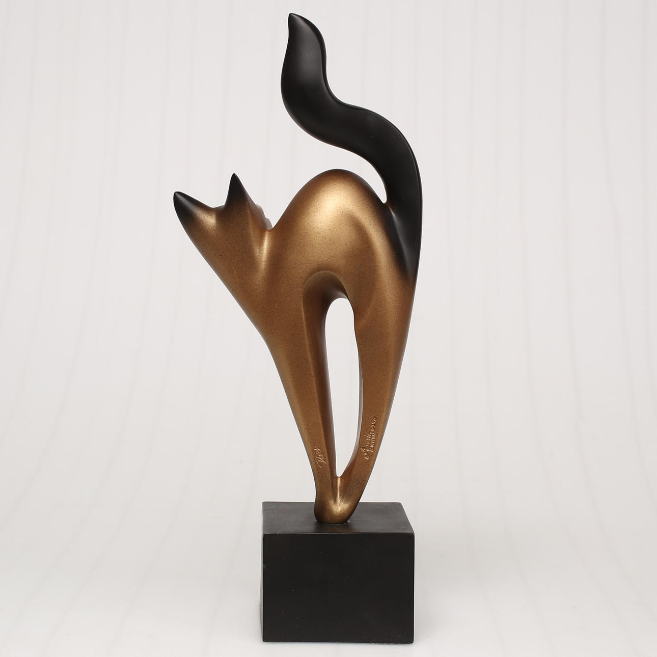 SKULPTUR, „Katten“, kunstmasse, bronze, Alexander Danel.