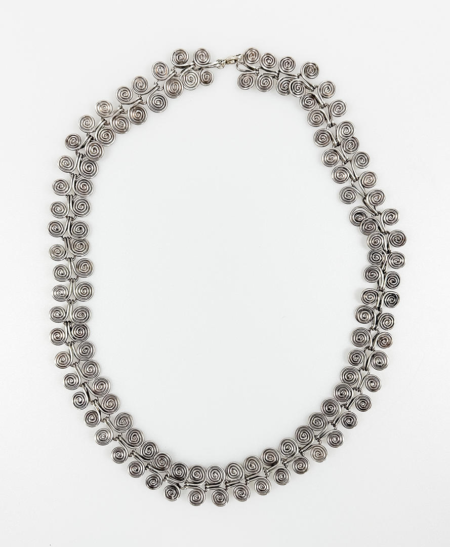 HALSKEDJA, silver, "Luffarslöjd".