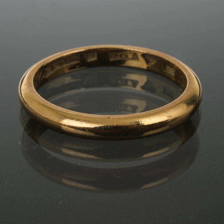 RING, guld 20K, vikt4,5 gram.