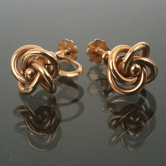 Pendientes oro 18k con cierre de rosca - Top Ventas Recomendado