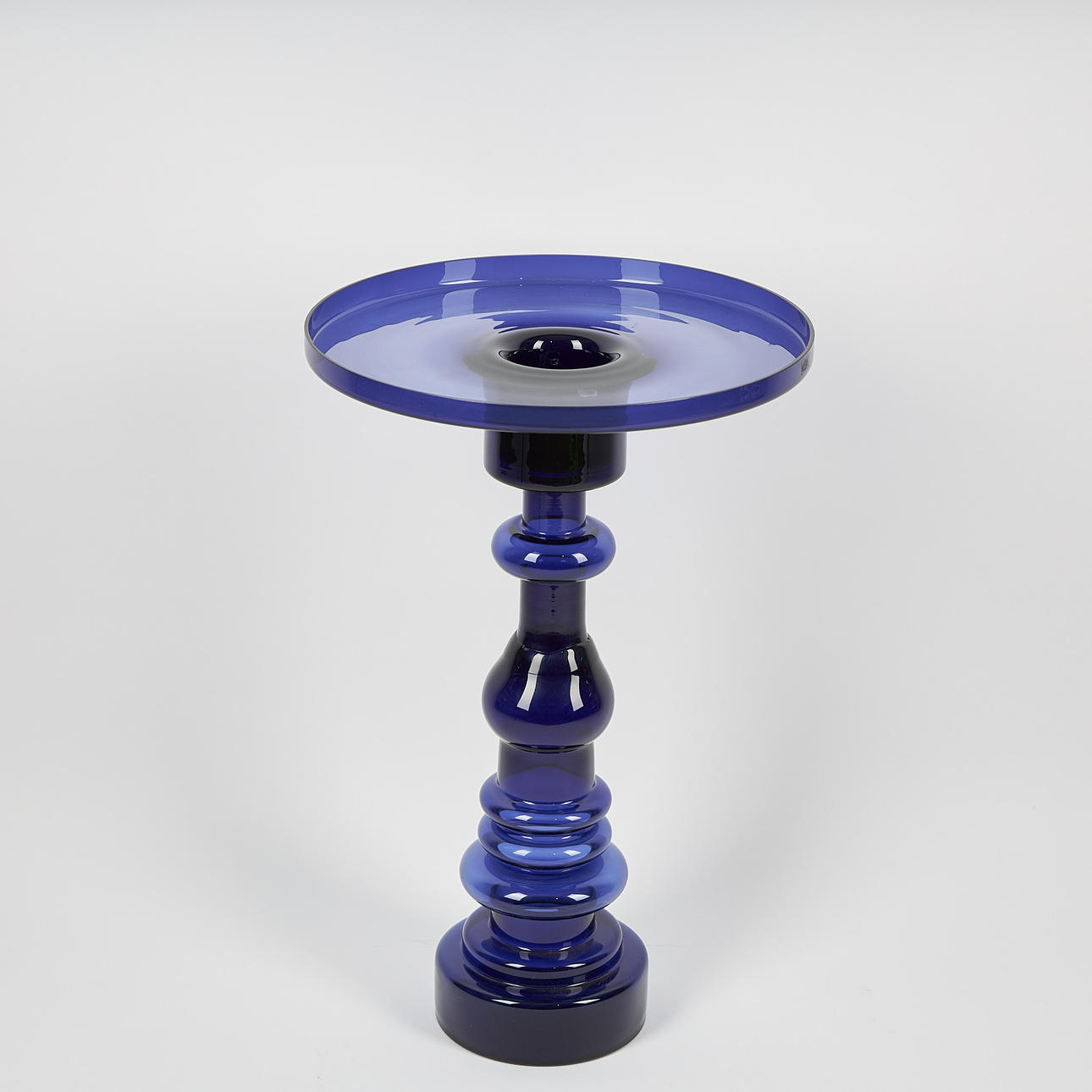 OIVA TOIKKA. CANDLESTICK/VASE, "Lighthouse", signed Nuutajärvi Notsjö.