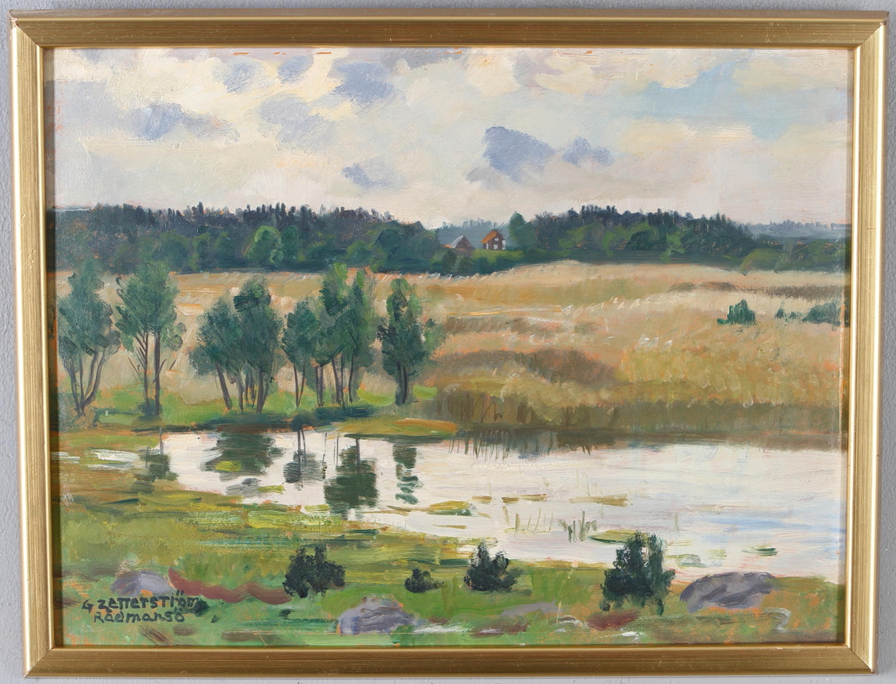 GUNNAR ZETTERSTRÖM. olja på pannå, signerad.