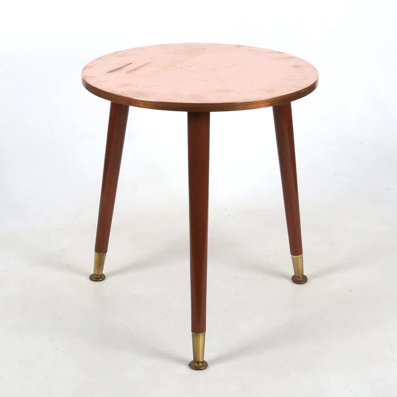 SIDOBORD, trä, koppar, 1960-tal.