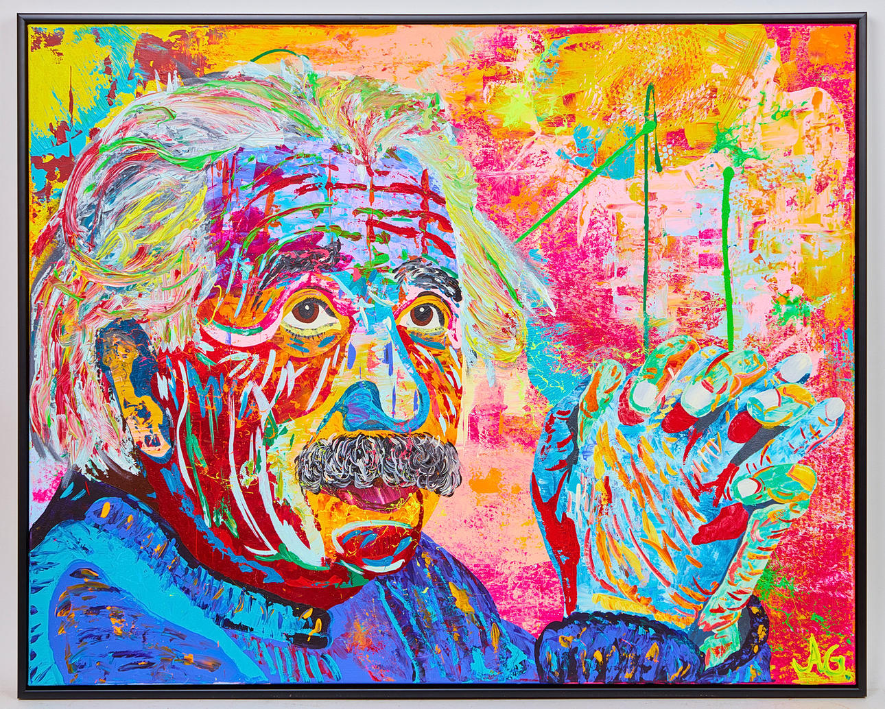 ANDREAS GÖRZEN. Gemälde / Pop Art, 'Albert Einstein 3', 2018, Deutschland.