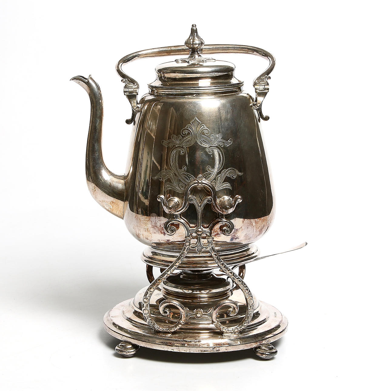 TEKÖK/SAMOVAR, nysilver, GR Carlström, 1900-talets första hälft.