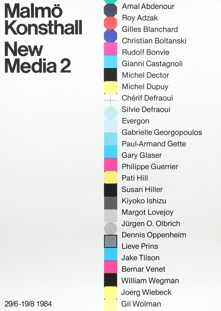 EXHIBITION POSTER, offset print, New Media 2, Malmö Konsthall.