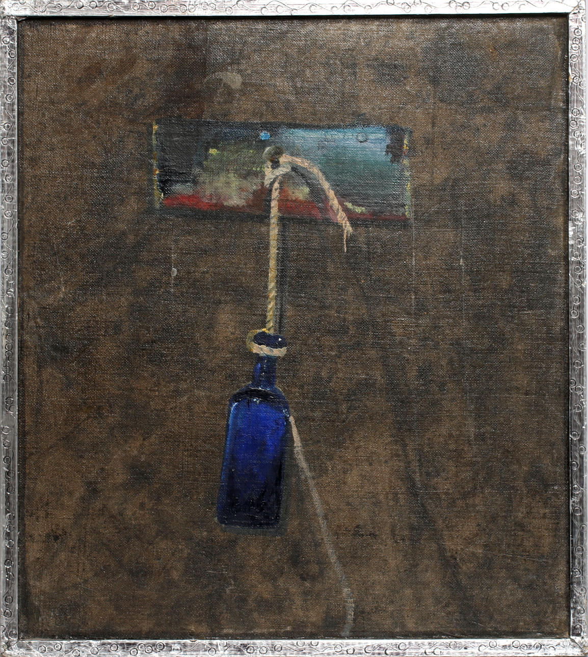 OLLE GUSTAFSSON. "Hängande stilleben", olja, signerad.