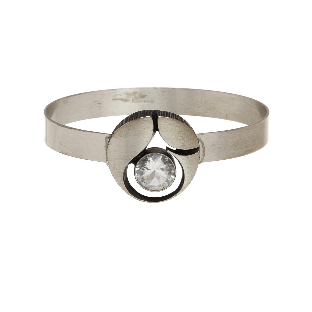 ARMRING, silver samt bergskristall, Karl Laine, 1999.