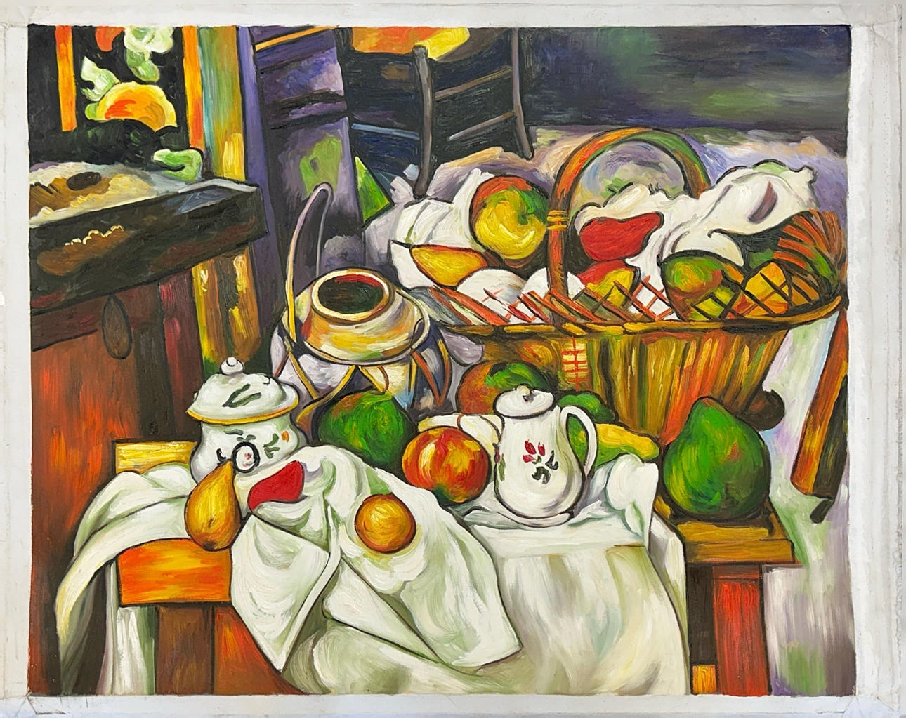 PAUL CÉZANNE. SEGÚN. BODEGÓN ÓLEO SOBRE LIENZO.