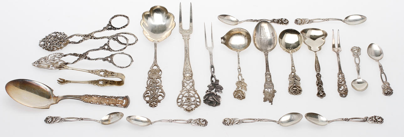 BESTICK, 19 delar, silver, vikt ca 311,1 gram.