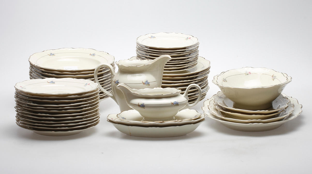 MATSERVIS, 54 delar, porslin, Karlskrona.