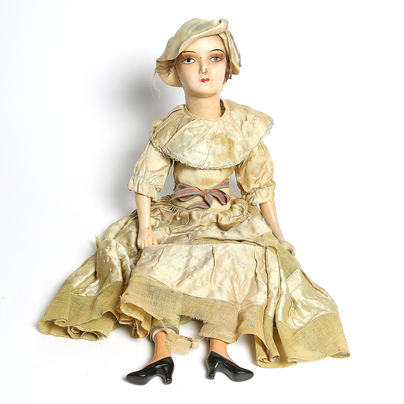 DOCKA, gips, s.k. "Flapper Doll", 1910/20-tal.