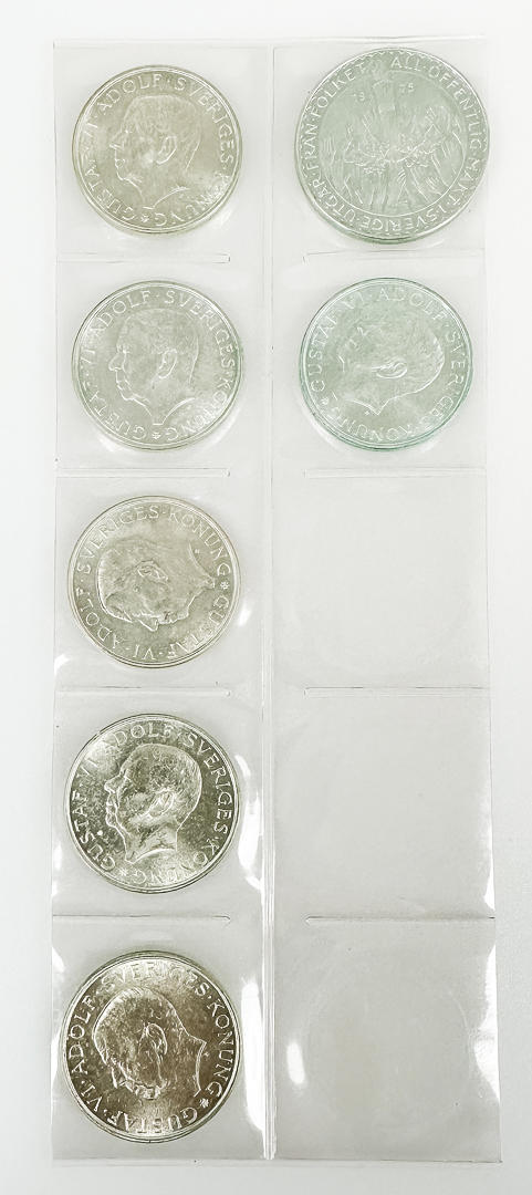 10kr 1972 och 50kr 1975.