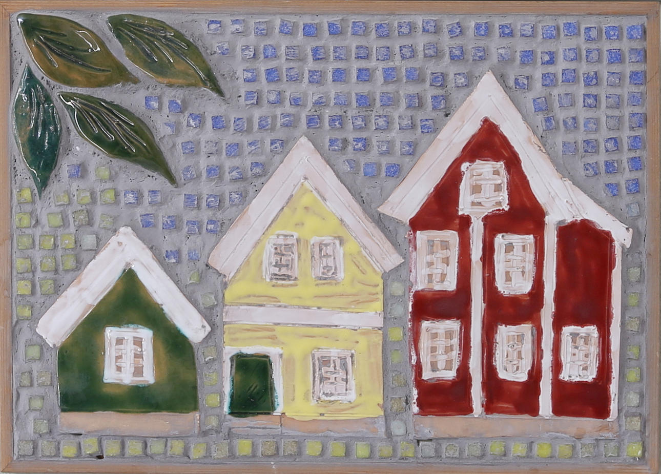 VÄGGRELIEF, "Tripp Trapp Trull", keramik, signerad MB.