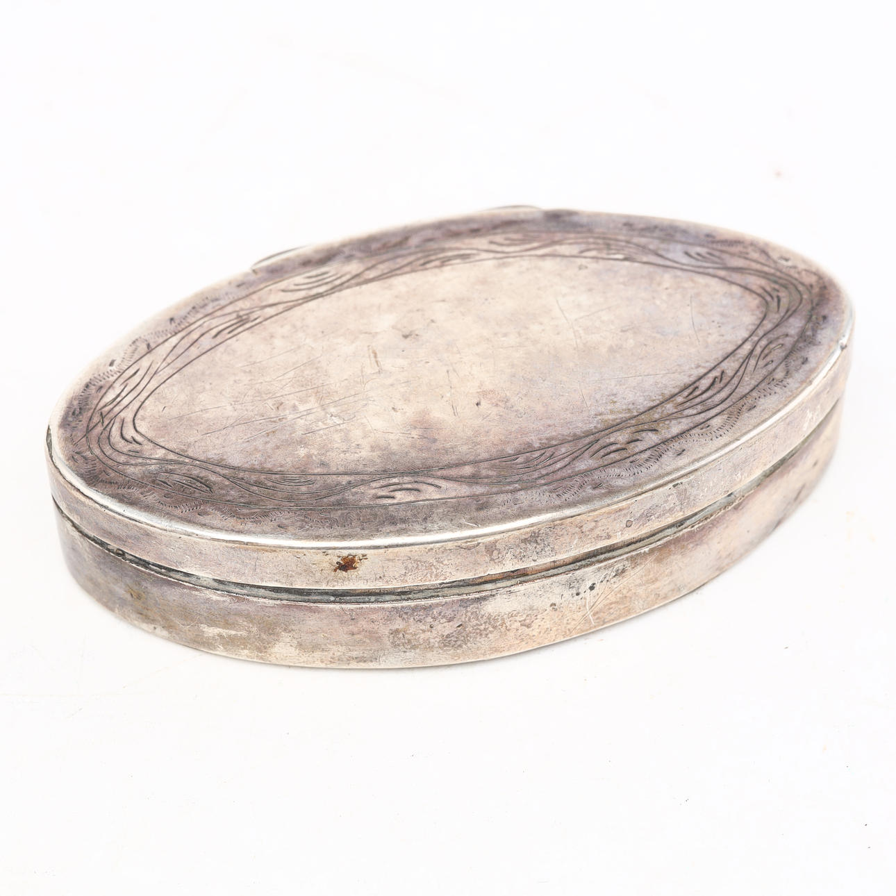 JOHAN PETTER BERG. Spetsdosa, silver, Uppsala, 1810.