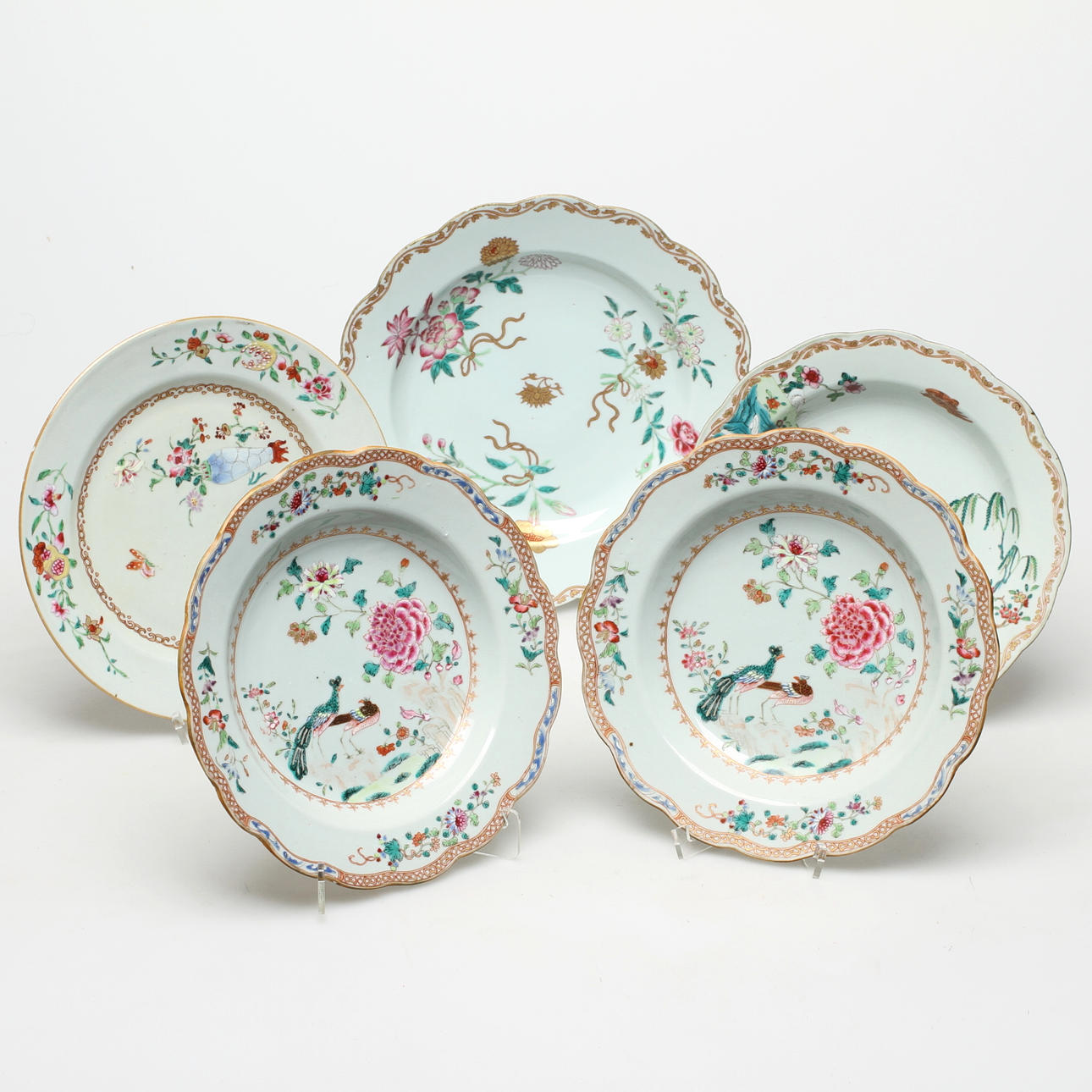 TALLRIKAR, 5 st. porslin, Kina.