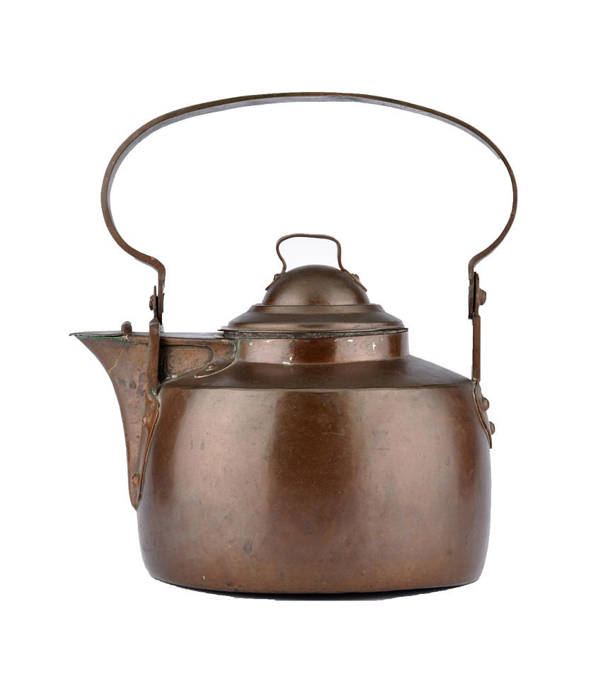 ANTIKER TEEKESSEL. Brons eller mässing, kännetecken FH Meyer i Hannover.