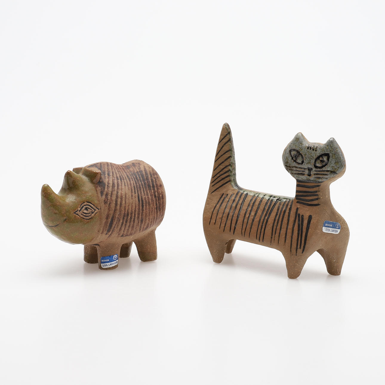 LISA LARSON. TWO FIGURINES, GUSTAVSBERG.