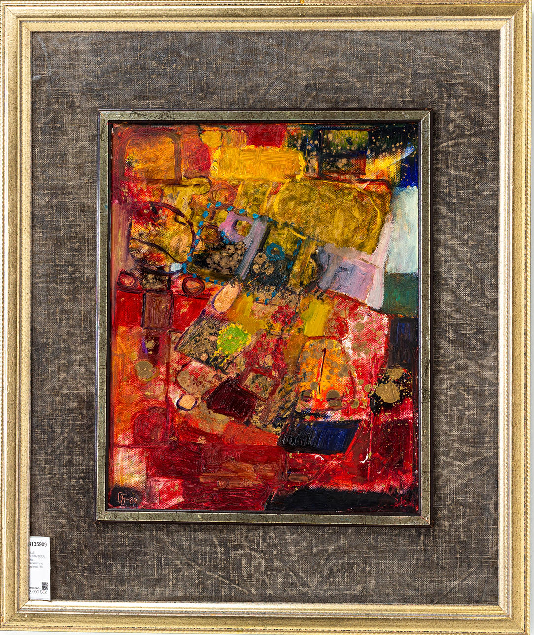 OLLE GUSTAFSSON. Oil, bell strand, signed -89.