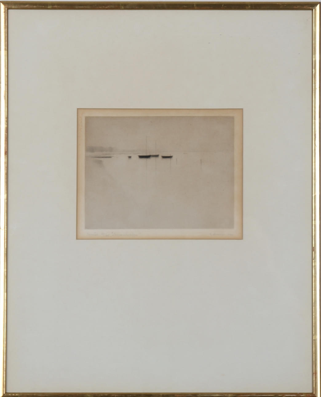 GUNNAR NORRMAN. Torrnål, "Lommabukten" signerad G. Norrman, numrerad 37/65 samt daterad 1970.