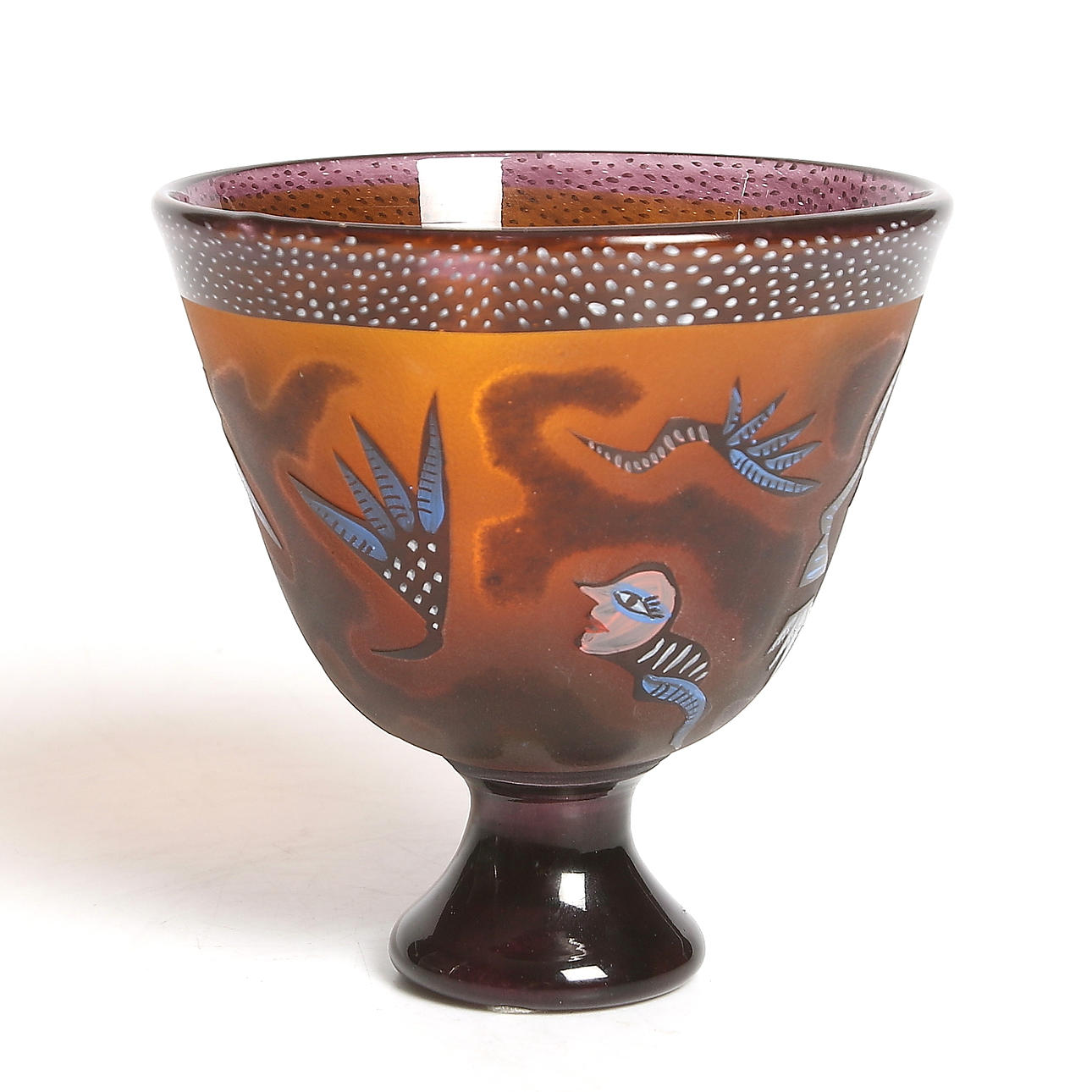 ULRICA HYDMAN-VALLIEN. skål, Juvelglas, Unik, Kosta Boda. Signerad.