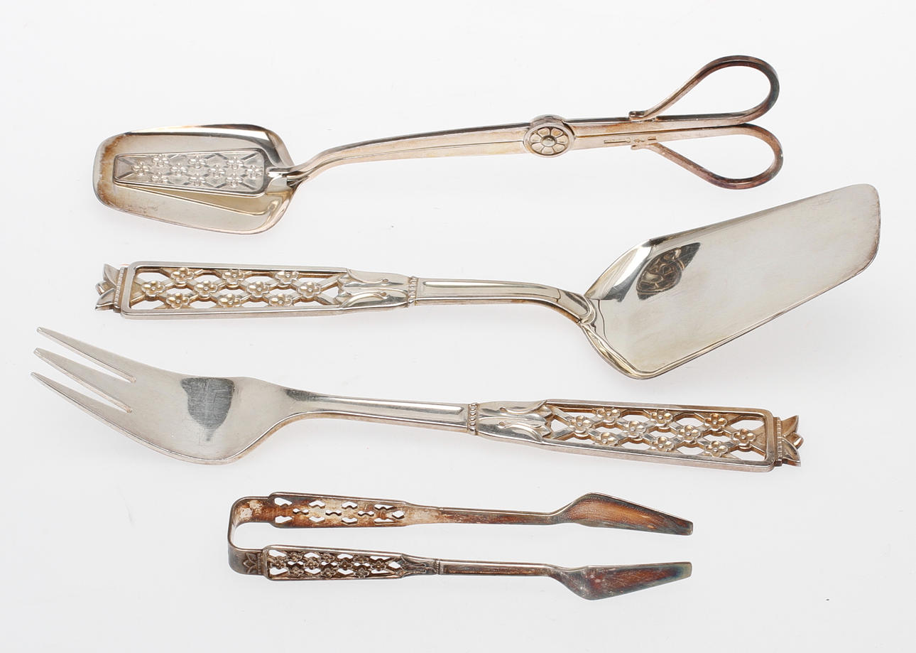 SERVERINGSBESTICK, 4 delar, silver, "Princess", Ceson, vikt ca 168,7 gram.