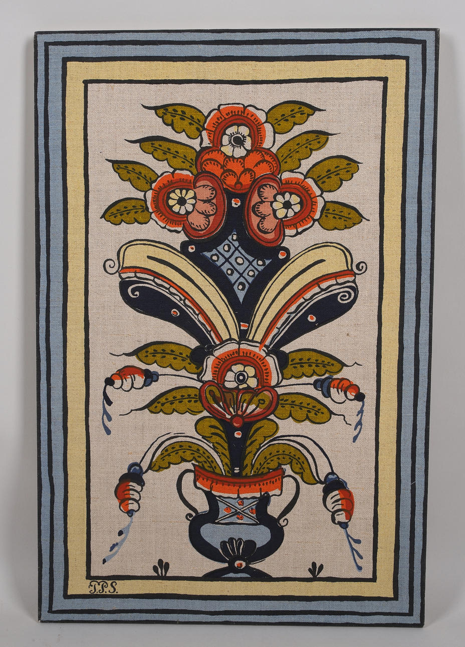 VÄGGBONAD, efter Hjelt Per Persson, handtryck, Leksand.