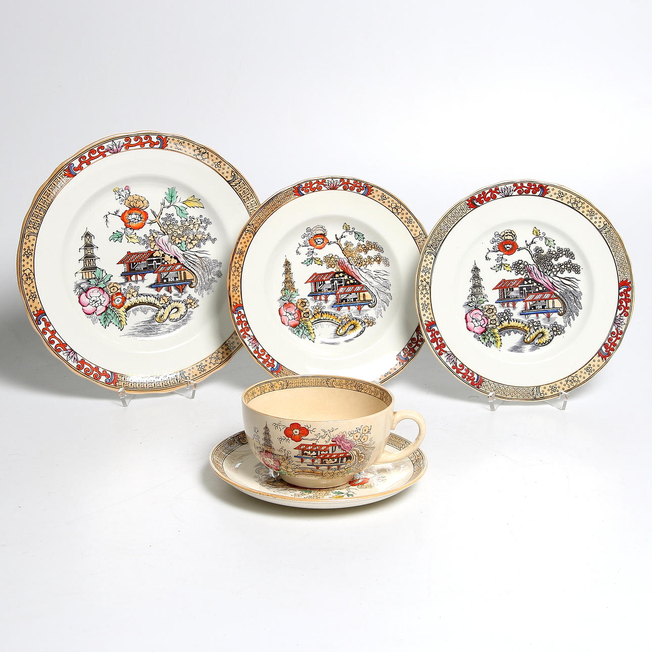 SERVIS, 27 delar, porslin, "Japan", Rörstrand. 1900-tal.