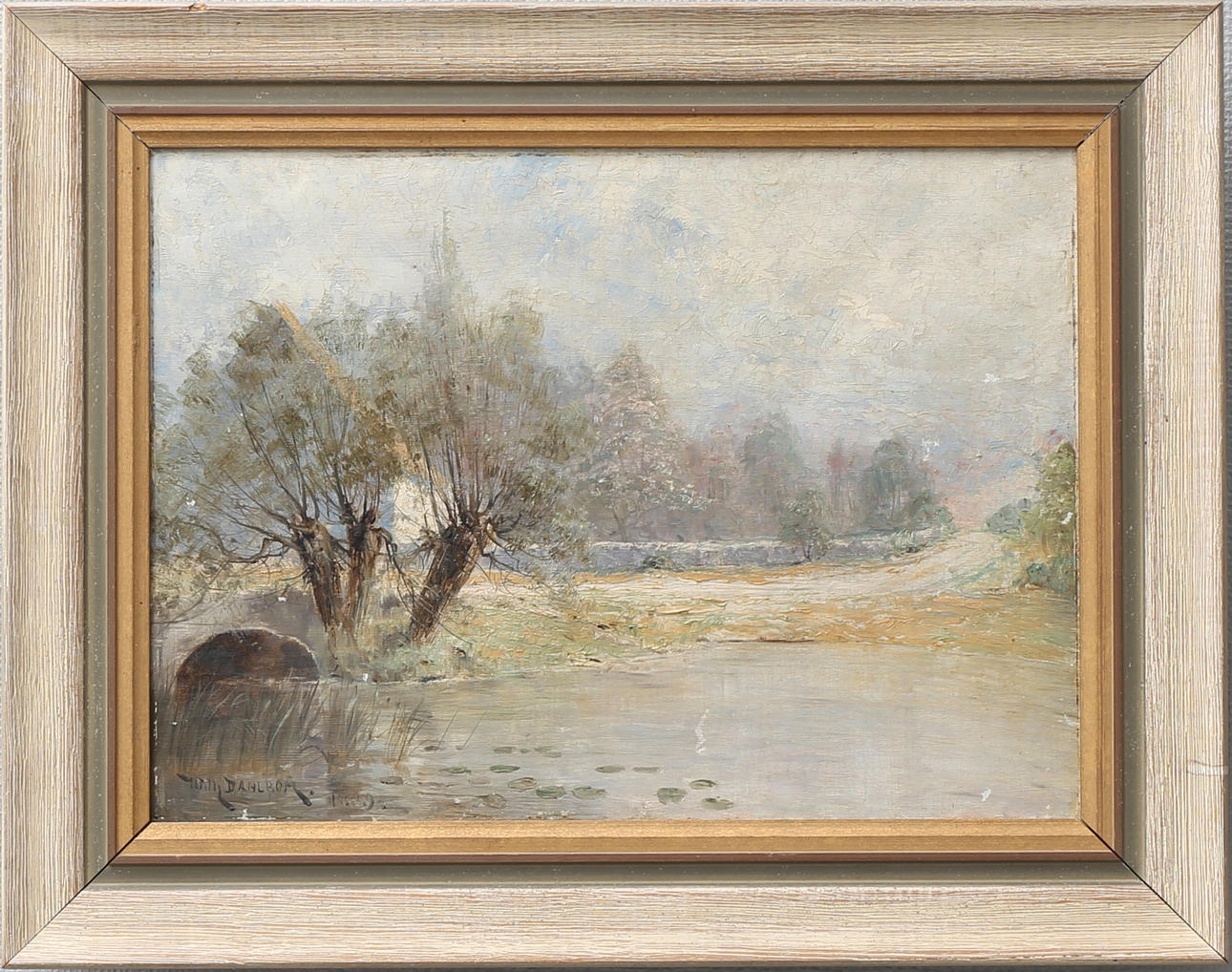 WILHELM DAHLBOM. Landskap, olja på duk, signerad, daterad 1889.