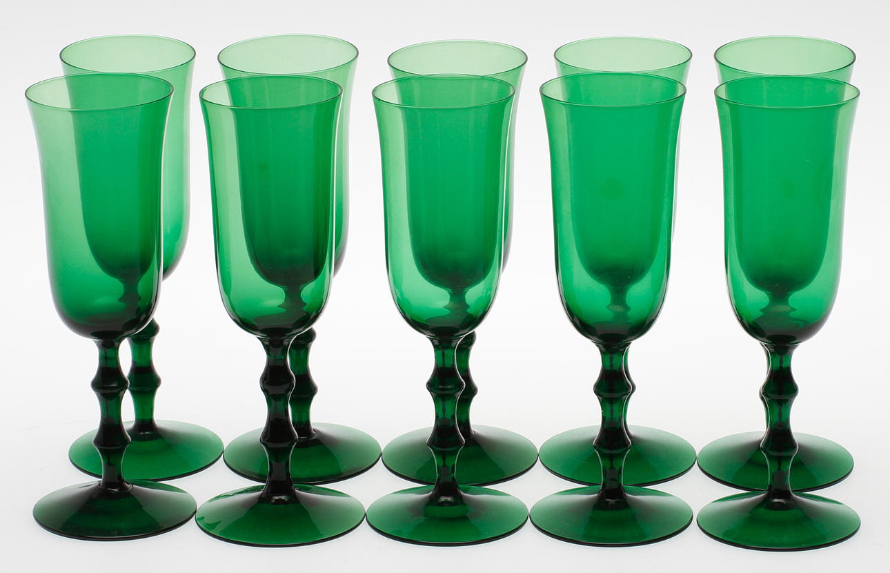 VINGLAS, 10 st, "Salut", Simon Gate, Orrefors.