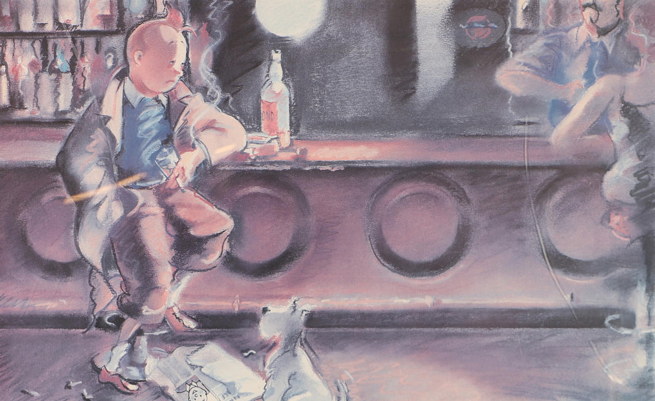 POSTER, Tim und Struppi, gerahmt.