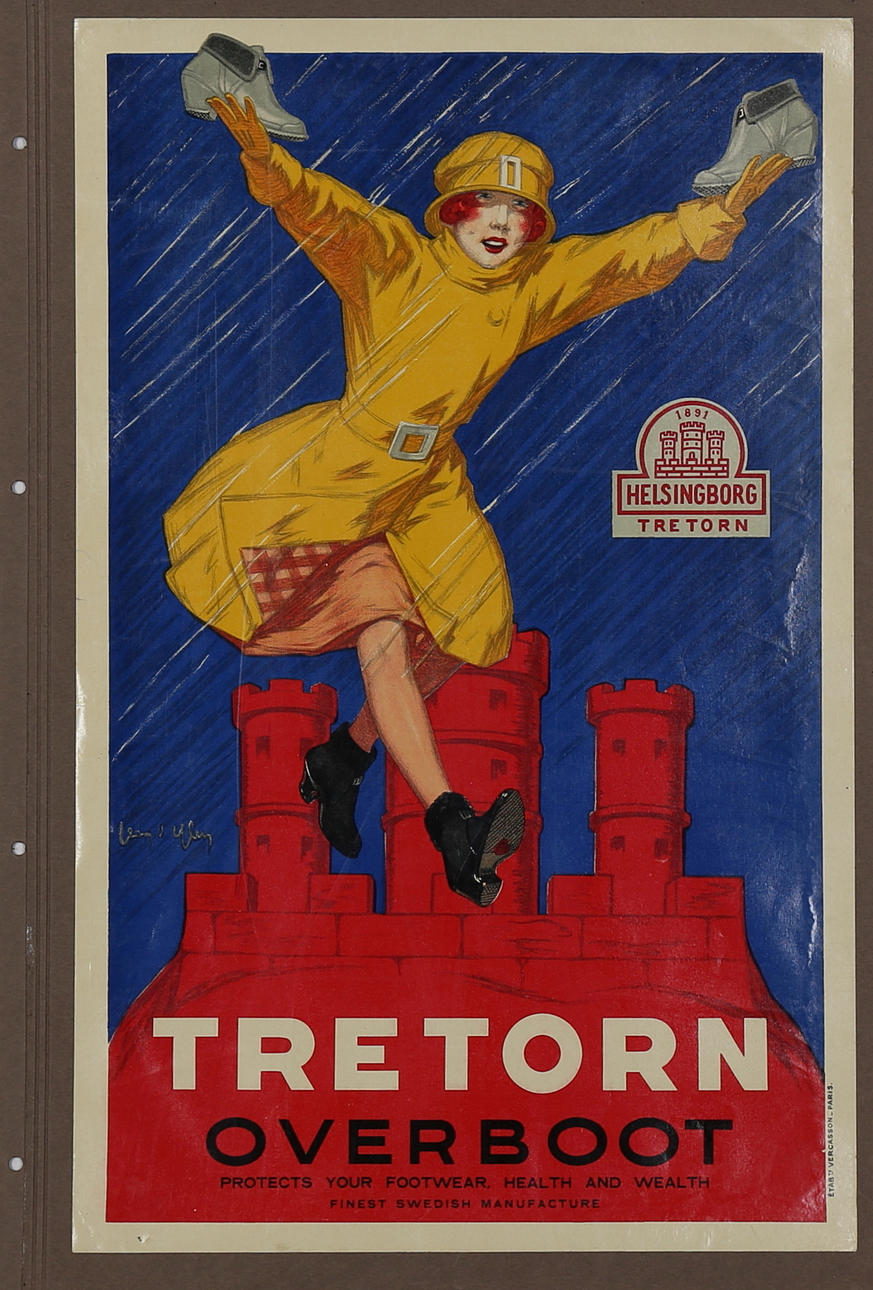 REKLAMPLANSCH, Tretorn, Helsingborgs Gummifabriks Aktiebolag, 1900-talets andra hälft.