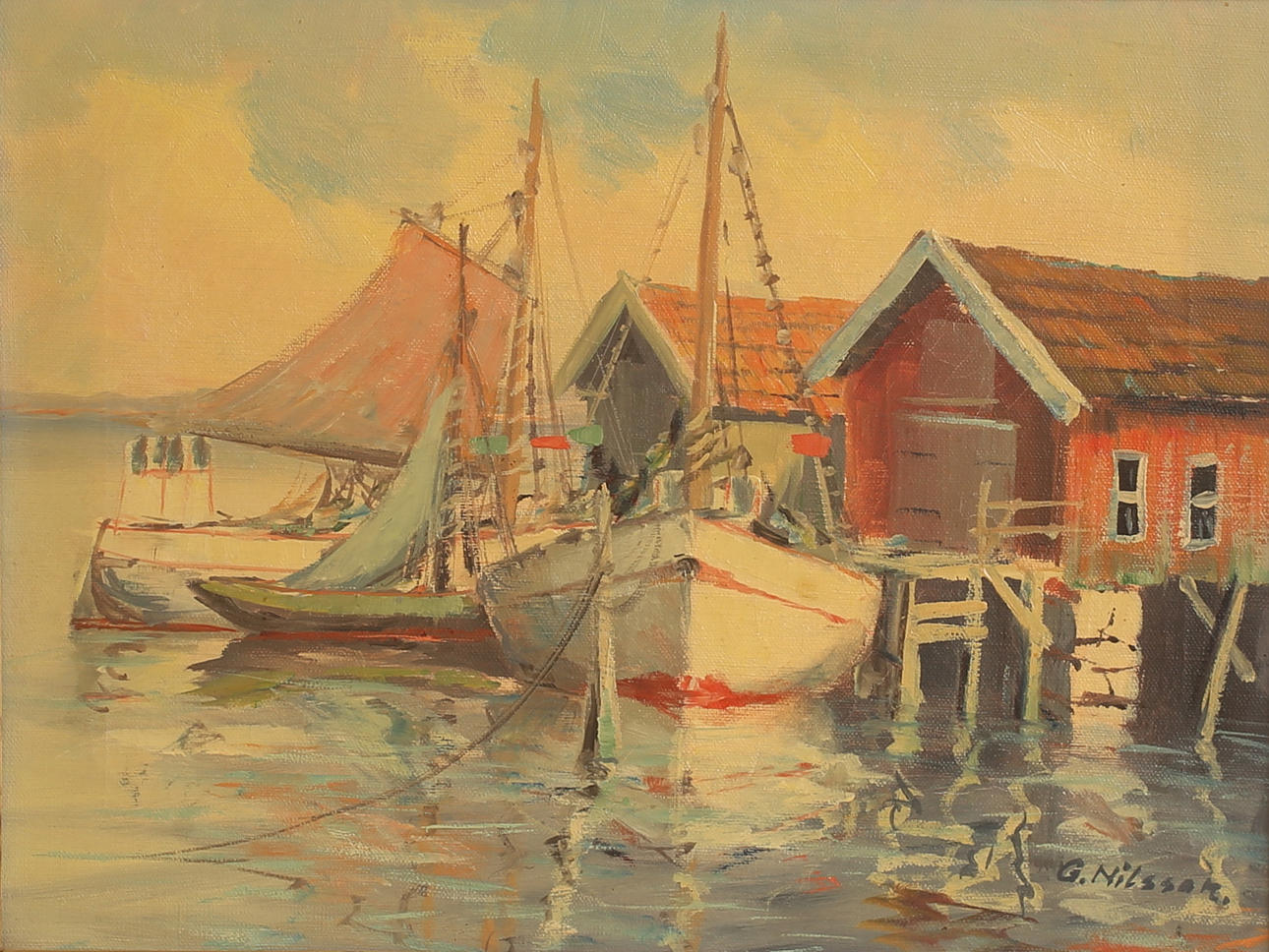 GUNNAR NILSSON. Oil on canvas, signed.