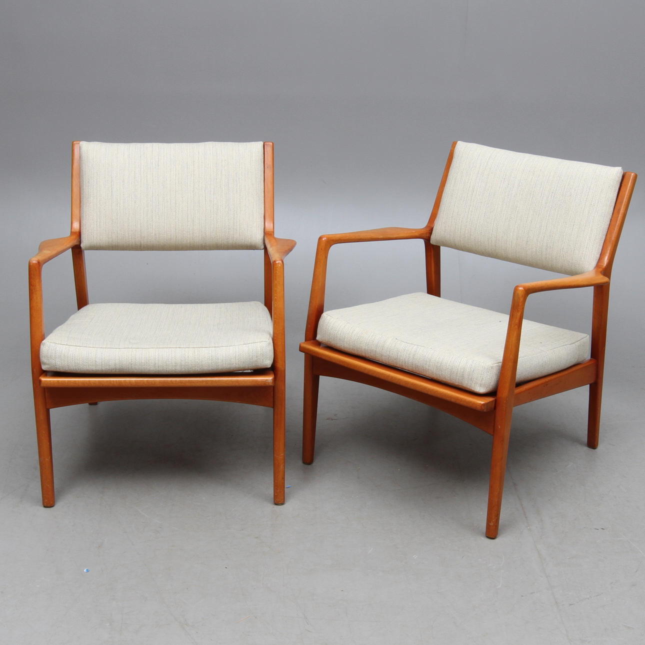 FÅTÖLJER 1 par, brickmärkta JOC Vetlanda, 1900-tal.