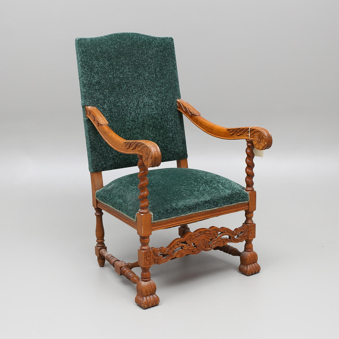 KARMSTOL, ek, barockstil.