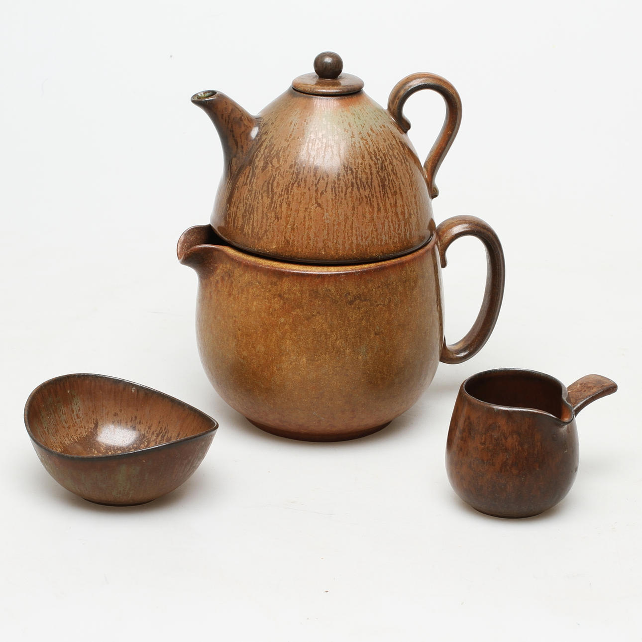 PARTI STENGODS, 3 delar, Gunnar Nylund, Rörstrand.