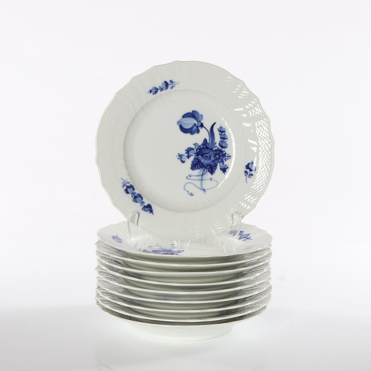 BLUE FLOWER, DINNER PLATES, 10 PCS.