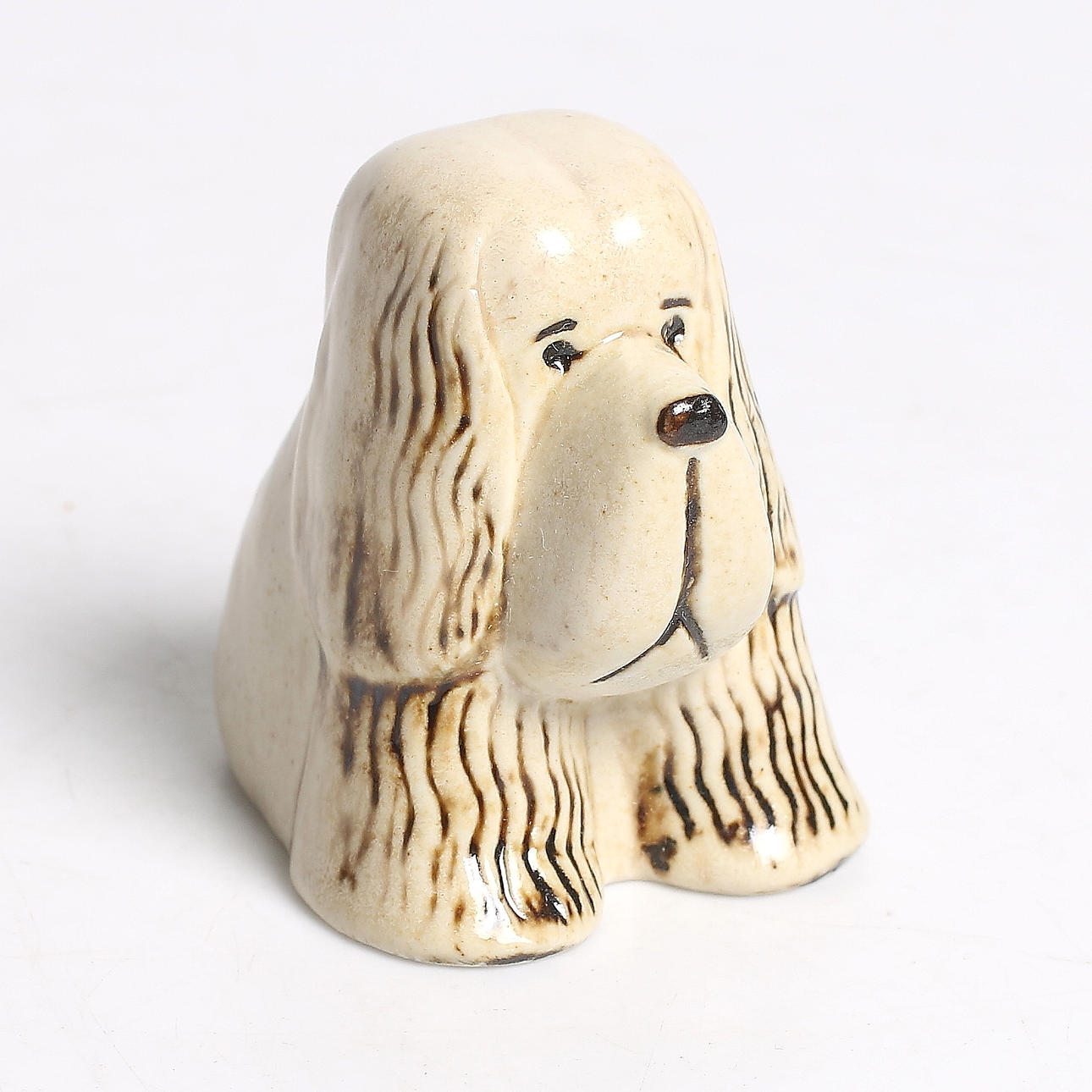 LISA LARSON. Spaniel, stengods, "Minikennel", Gustavsberg. 1900-tal.