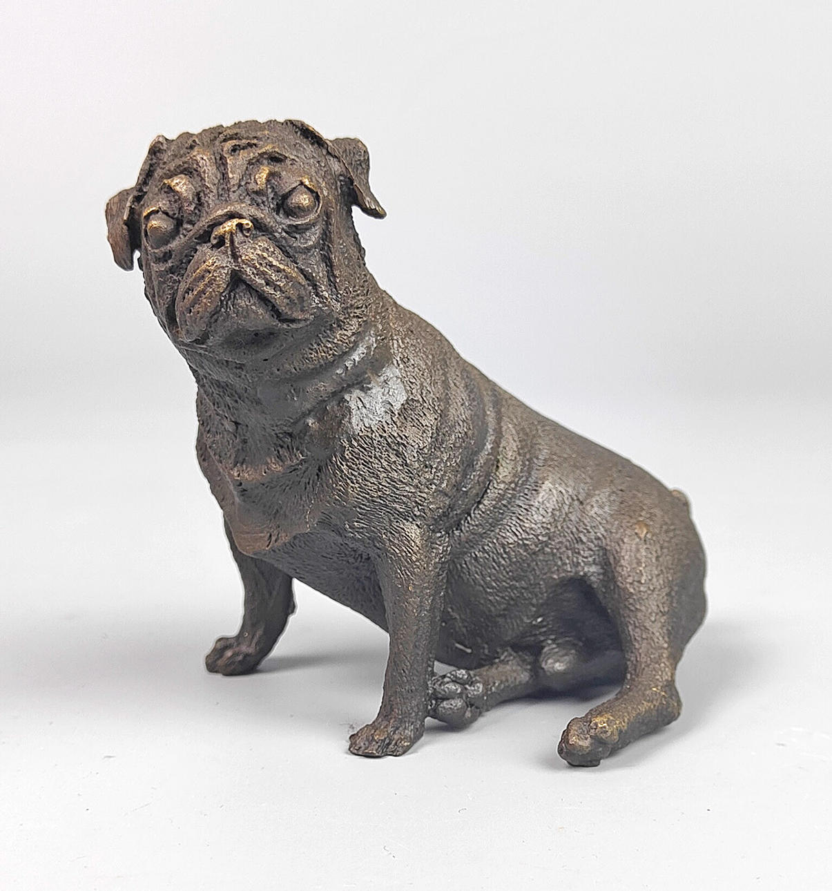 BRONZE HUND SKULPTUR.