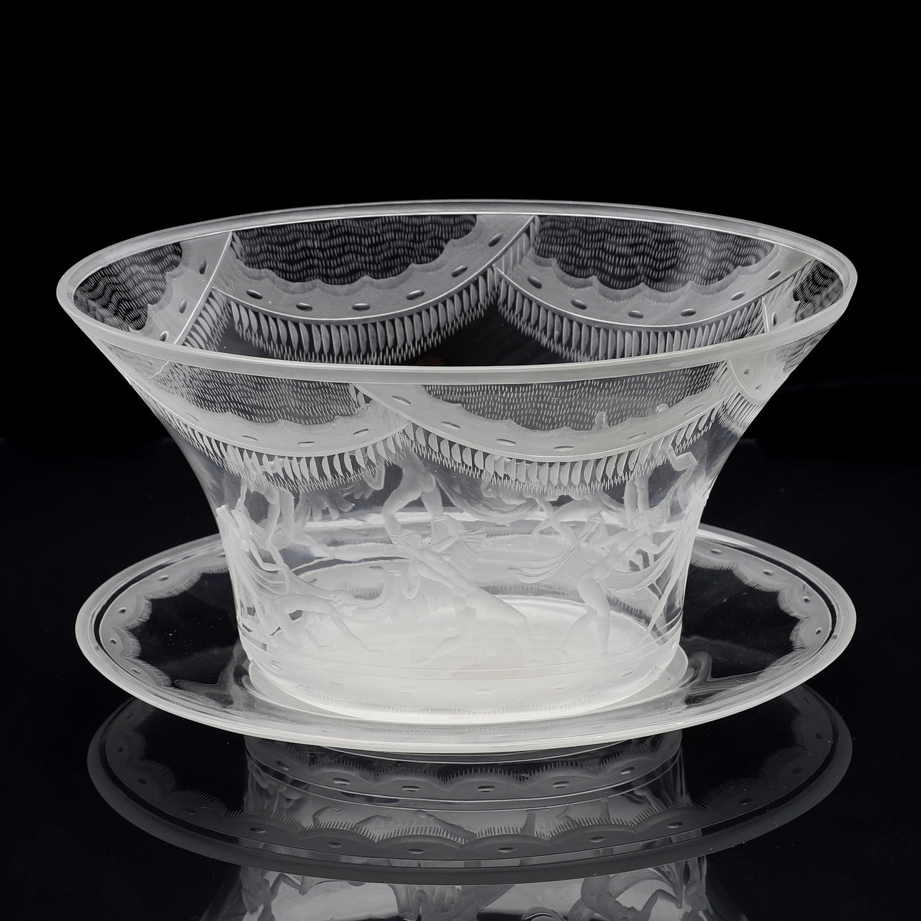 SIMON GATE. “DRAPERISKALLEN”, ORREFORS, 1920S.