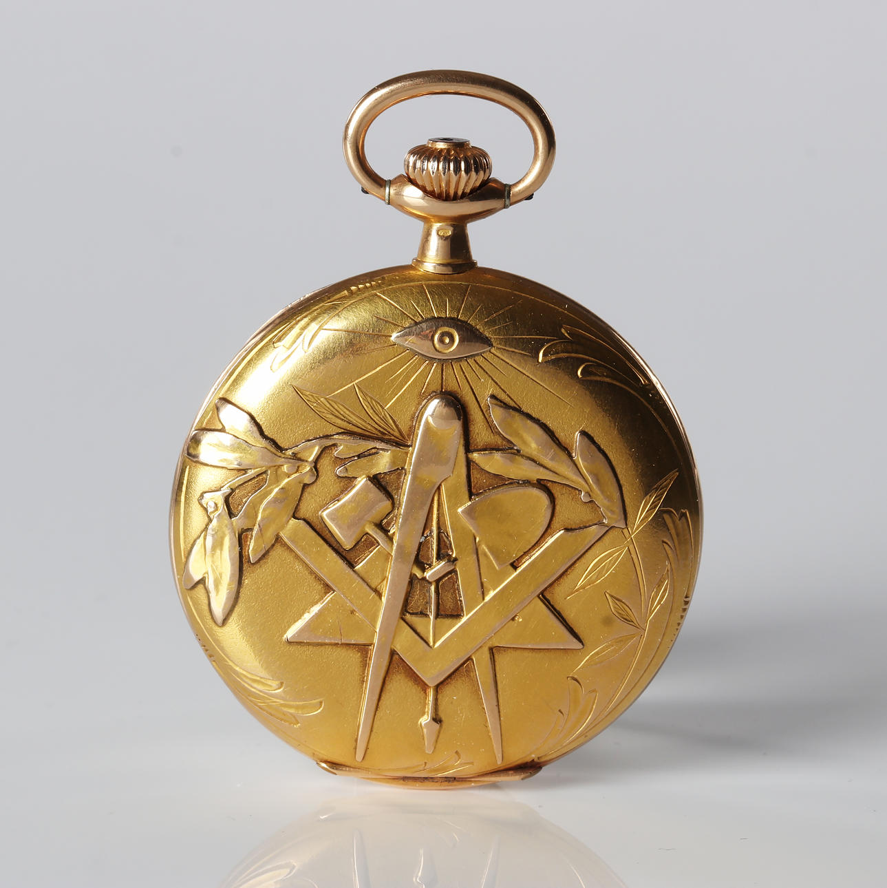 ZENITH, Pocket watch with Masonic symbols.