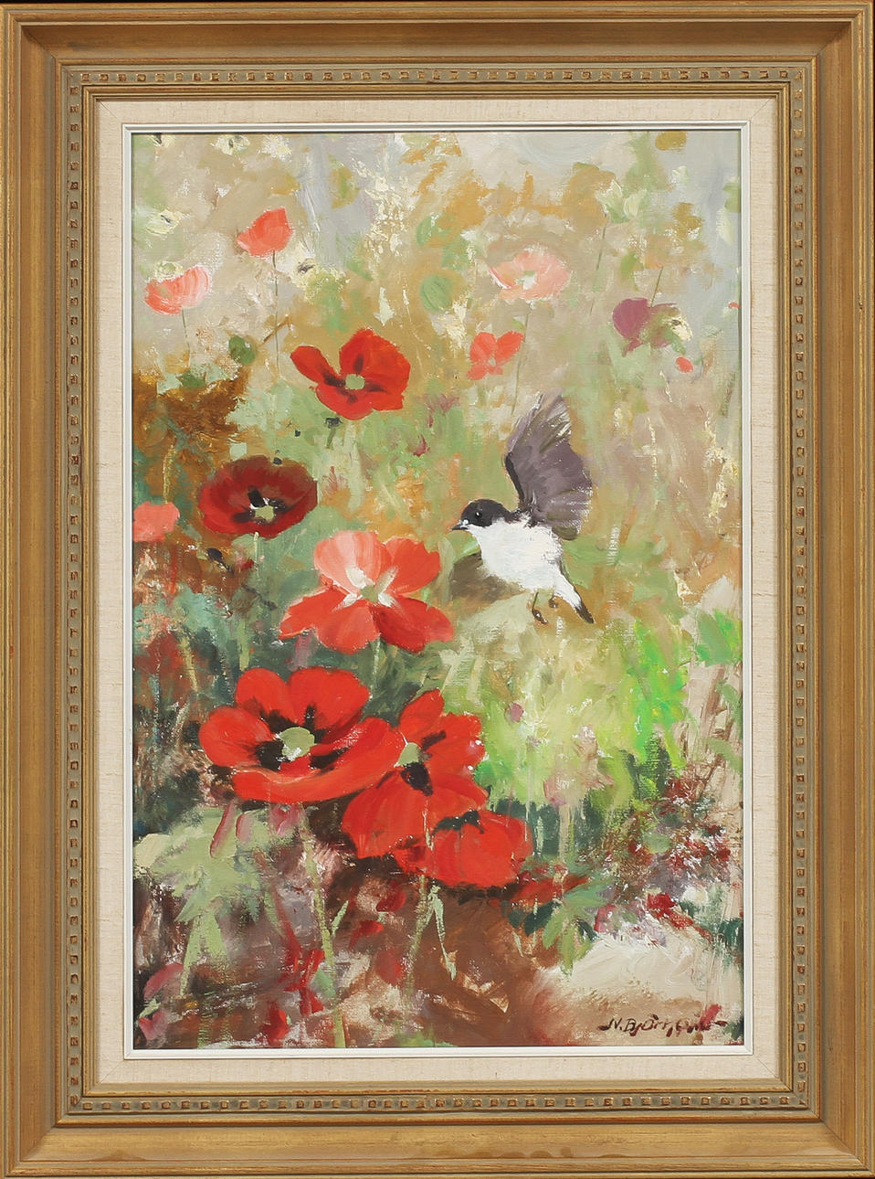 NILS BJÖRKQUIST. olja på duk, sign.