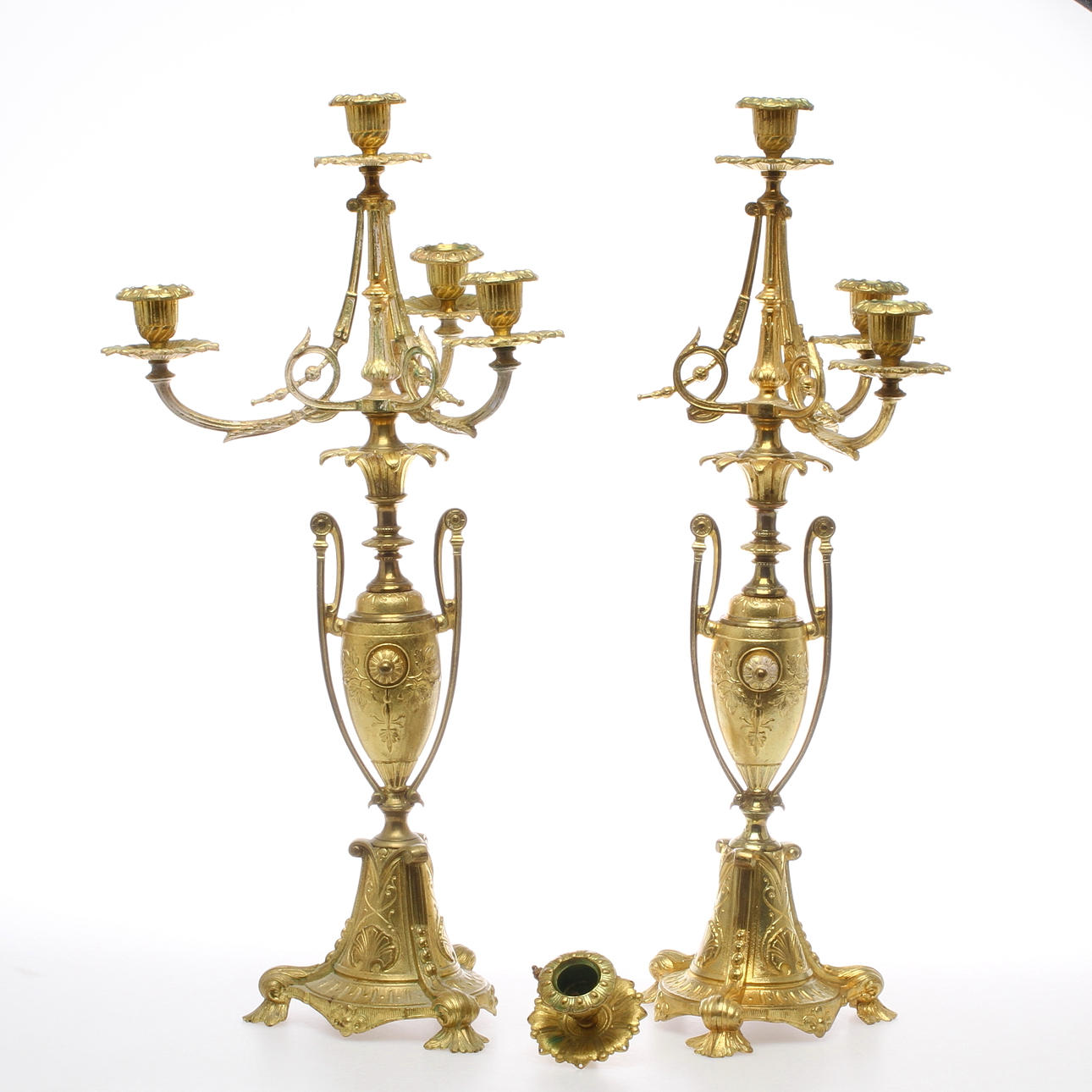 KANDELABRAR, ett par, 18/1900-tal.