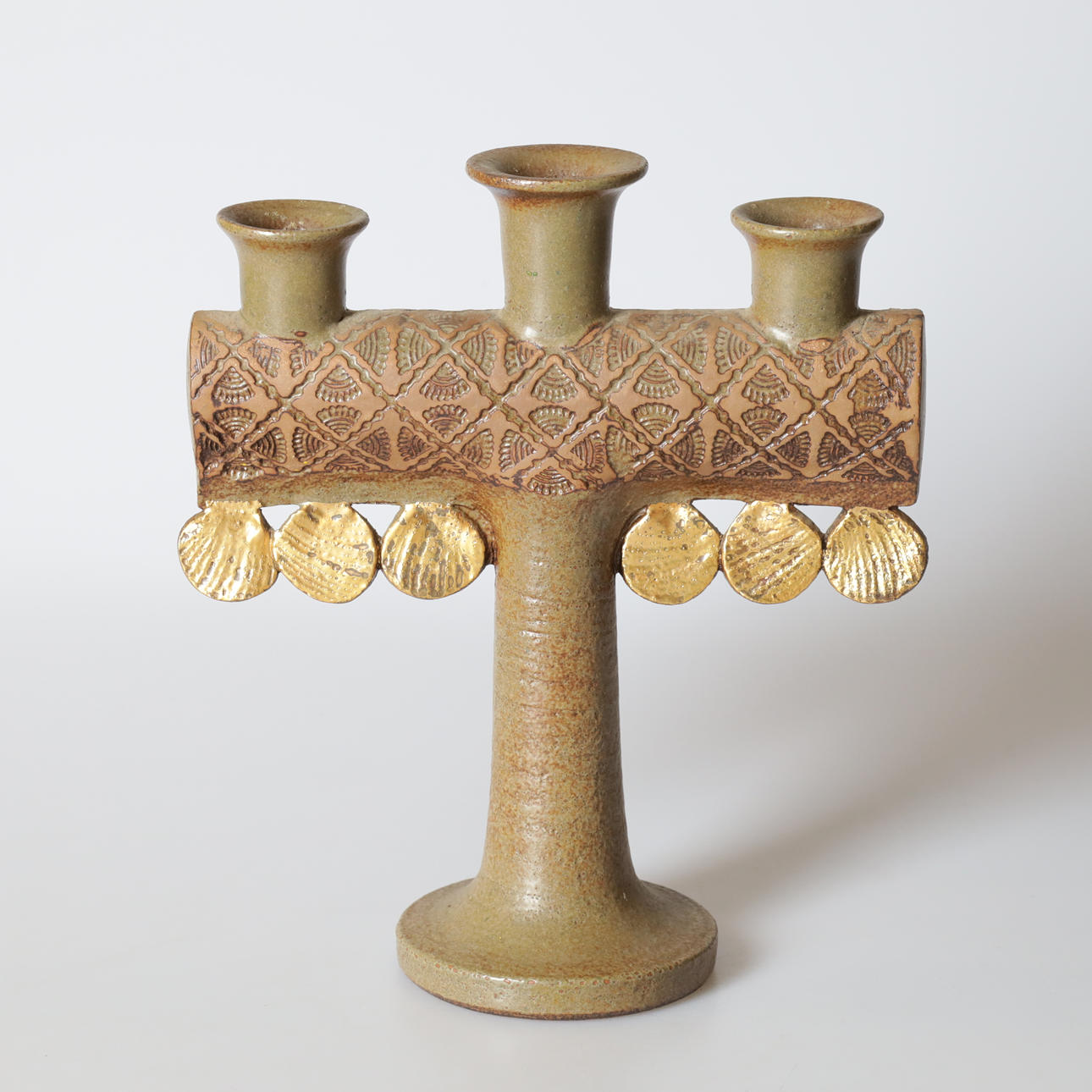 LISA LARSON. candelabra, stoneware, Gustavsberg.