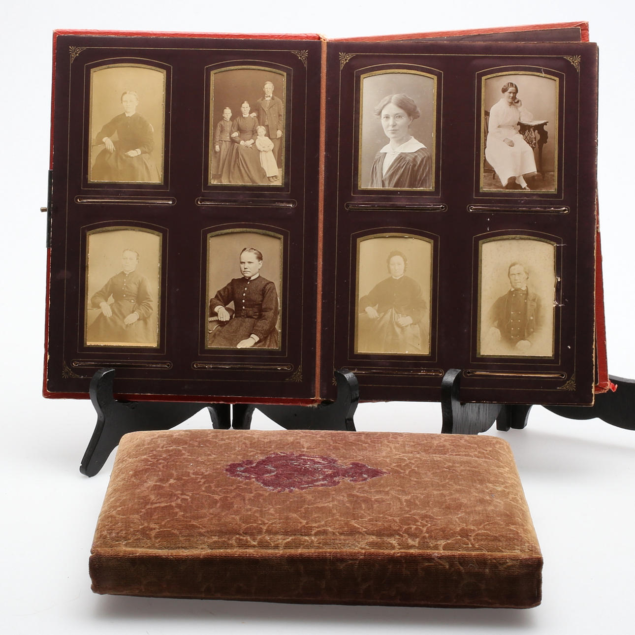 FOTOALBUM, Porträttbilder, 18-1900-tal.