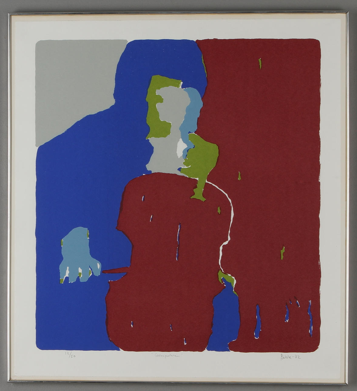 MAX BILDE. "Cellospelaren", färglitografi, signerad, daterad -72 samt numrerad 12/50.