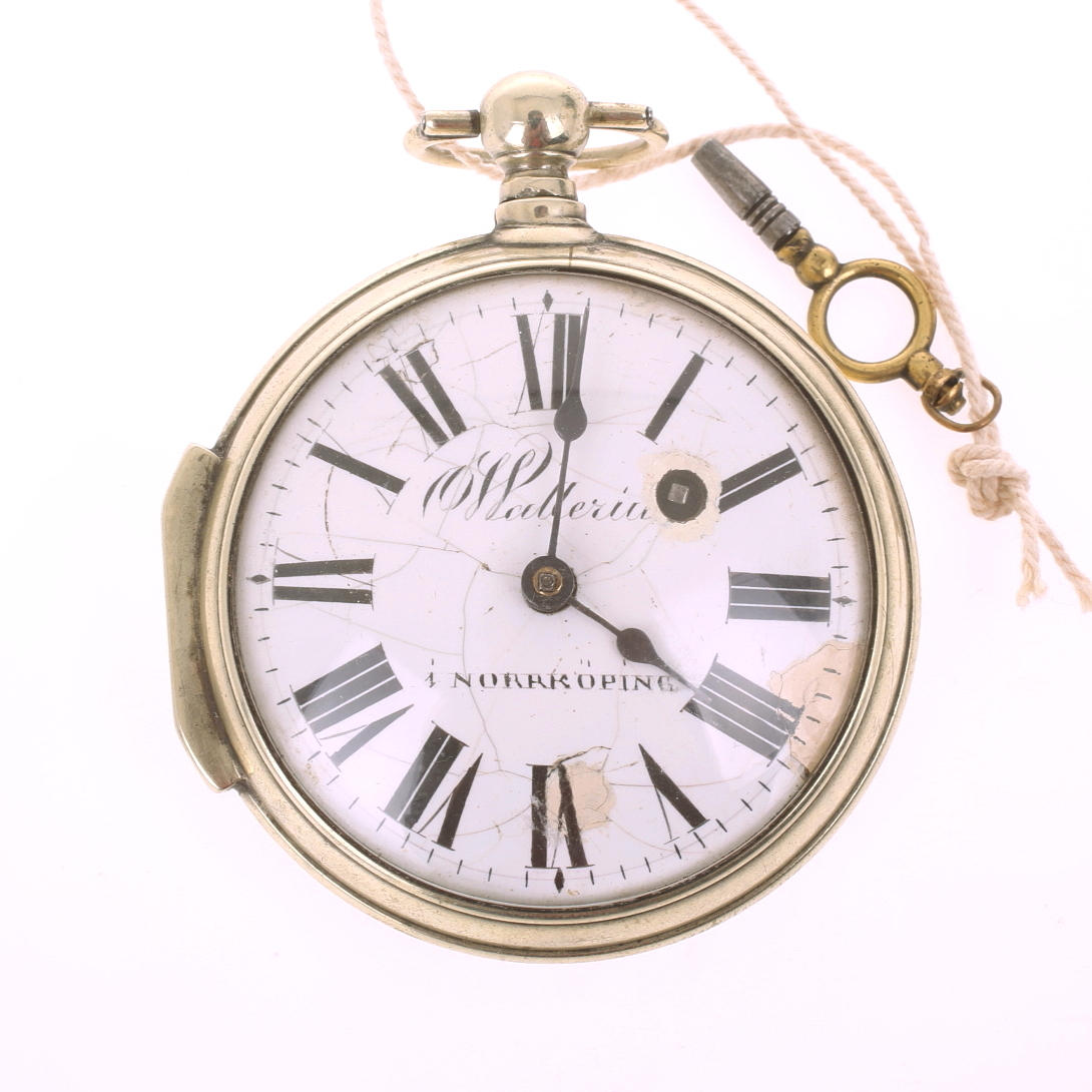 POCKET WATCH, spider watch, Wallerius, Norrköping, 19th century.