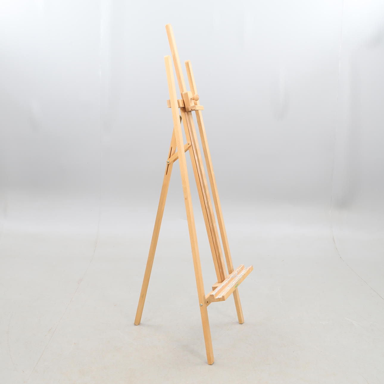 MÅLARSTAFFLI, höj/sänkbar hylla, bok.