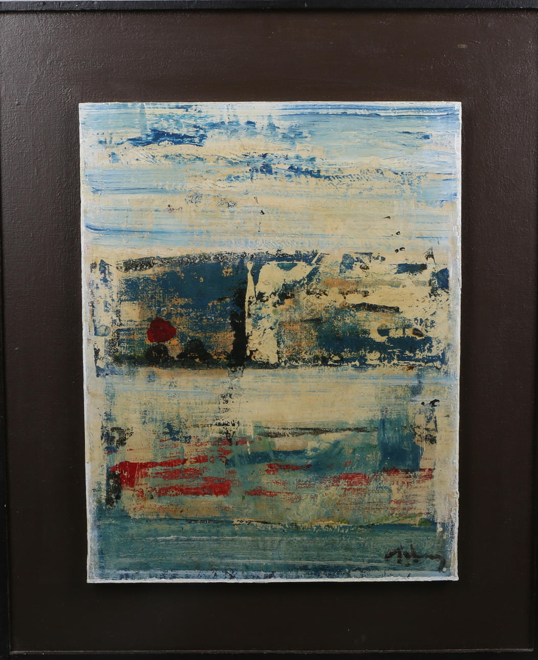 GÖRAN NORBERG. Abstrakt komposition, olja på pannå, signerad.