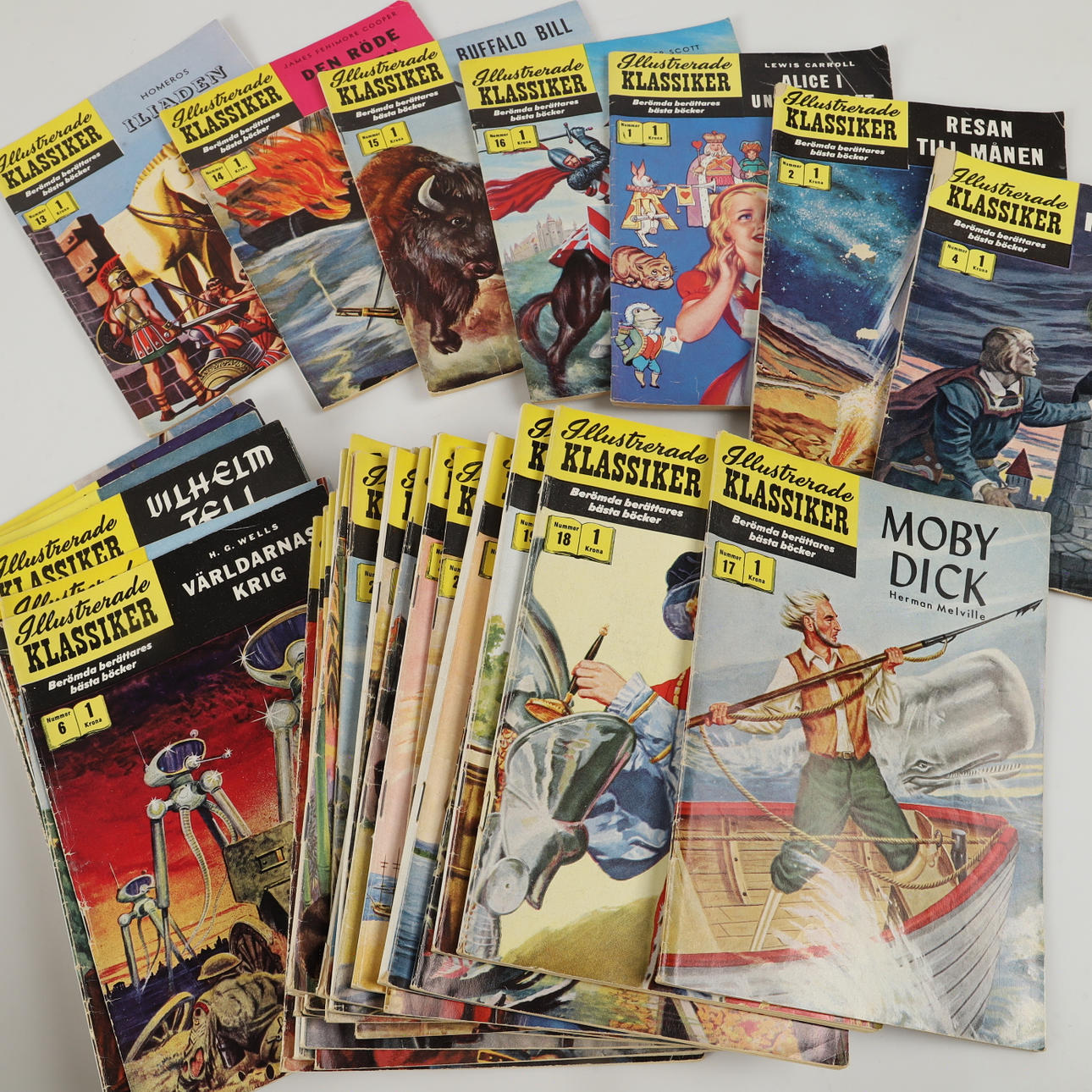 SERIETIDNINGAR, 39 stycken, "Illustrerade klassiker", 1956.